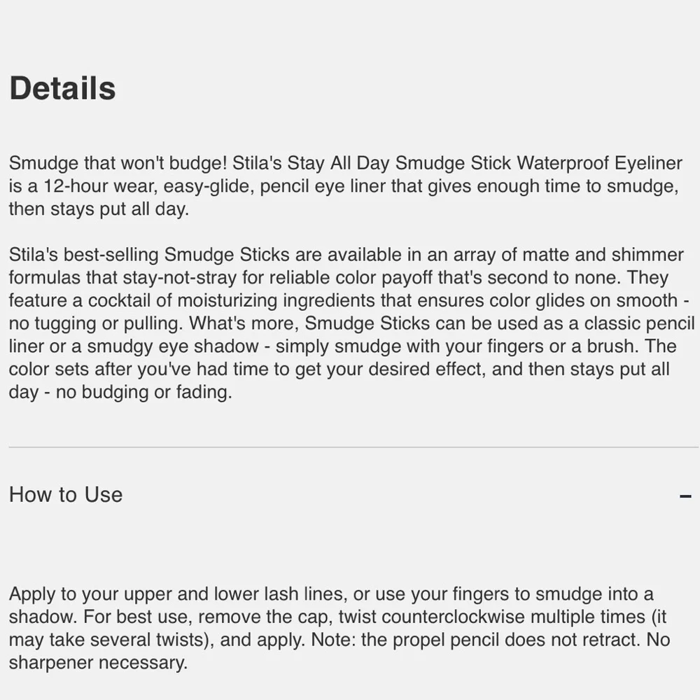 Stila Stay All Day Smudge Stick Waterproof Eye Liner Damsel